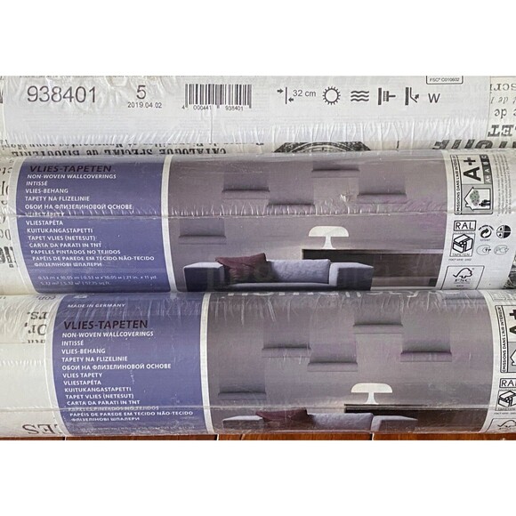 3 Double Rolls VINTAGE FRENCH NEWSPAPER WALLPAPER 57 Sq Ft Each BLACK WHITE Lot - Picture 5 of 9